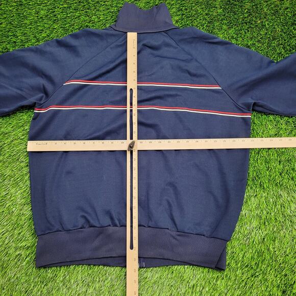 Vintage 90s ADIDAS Trefoil Track Jacket XL 24x25 Cropped Blue - Picture 5 of 14
